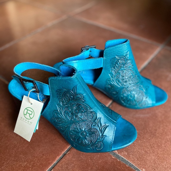 Roper Wear Of The West | Turquoise Mules - Picture 2 of 12